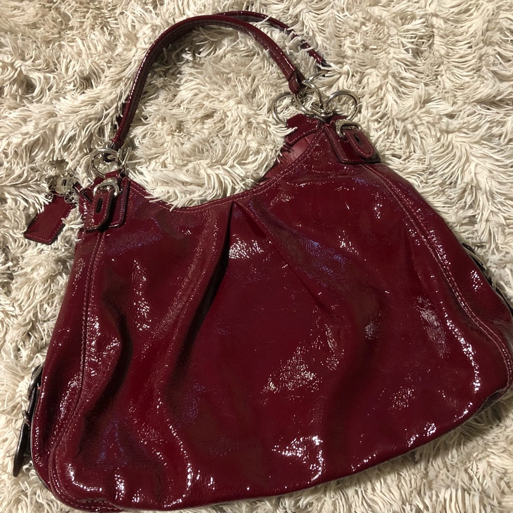 Red/ maroon COACH BAG